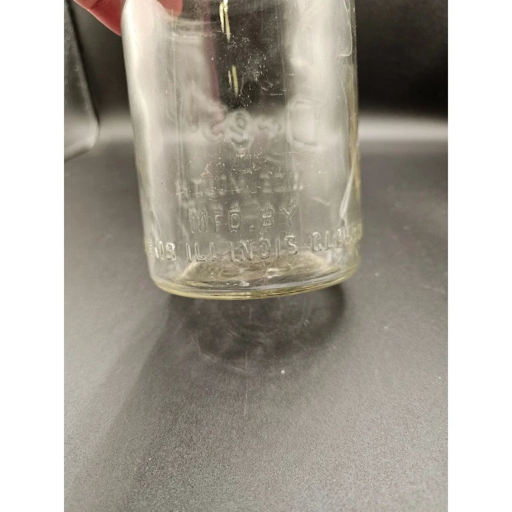 Vintage Presto Wide Mouth Glass Top Canning Jar Illinois Glass Co 7 inch Clear